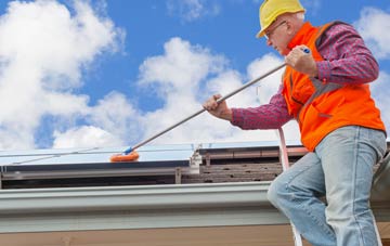 Corner Row soft wash roof cleaning